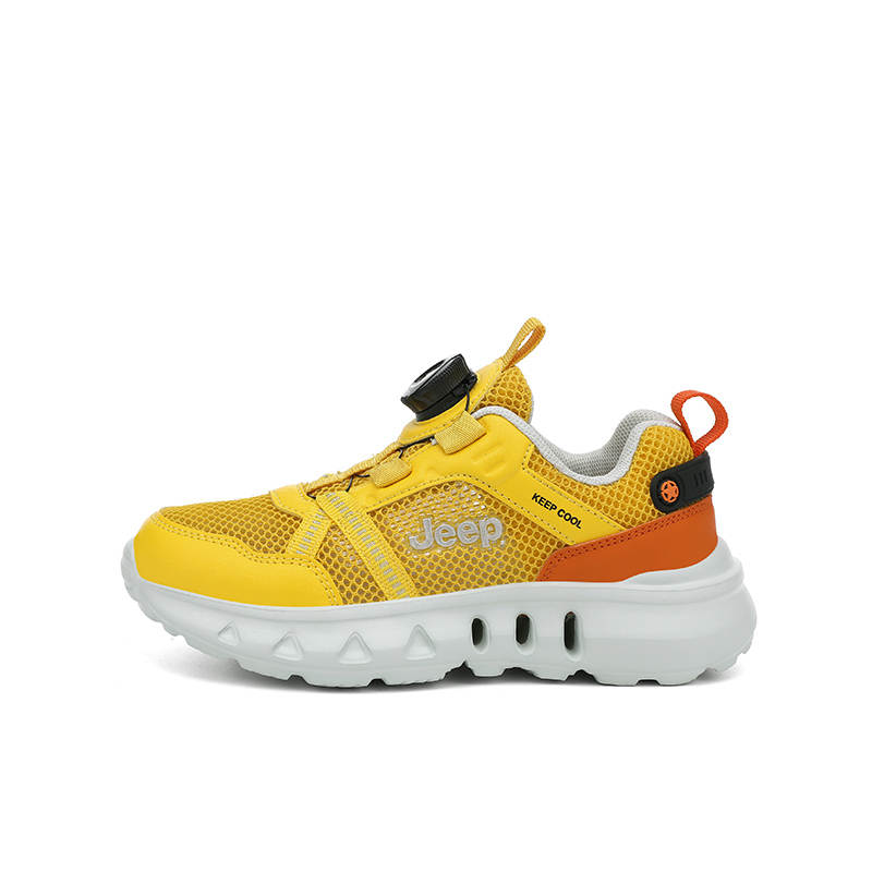 Jeep Slip Resistant Anti Kick Rebound Breathable Lightweight Cushioning Balance Support Low top Kids' Running Shoes