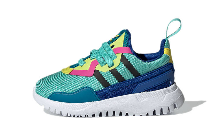 Adidas Originals Flex Collection El I Low top Casual Shoes Blue Green Infant And Toddler