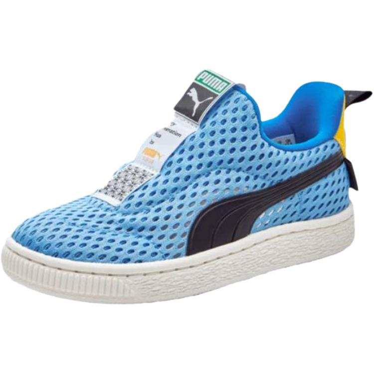 PUMA CLASSICS Fashion Trend Abrasion Resistant Abrasion Resistant Low top Kids' Skateboarding Shoes Blue Black Kids'