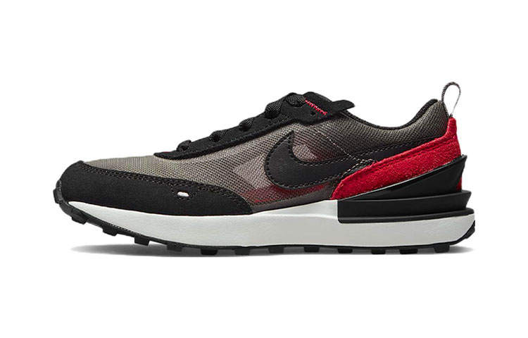 Nike Nike Waffle One Slip Resistant Cushioning Abrasion Resistant Kids Lifestyle Shoes Black Red Children Aged 3 7 Years Old