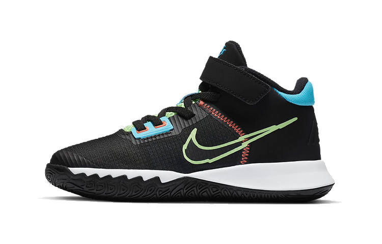 Nike Nike Kyrie 4 Mid top Children's Basketball Shoes Black Green Blue Children Aged 3 7 Years Old