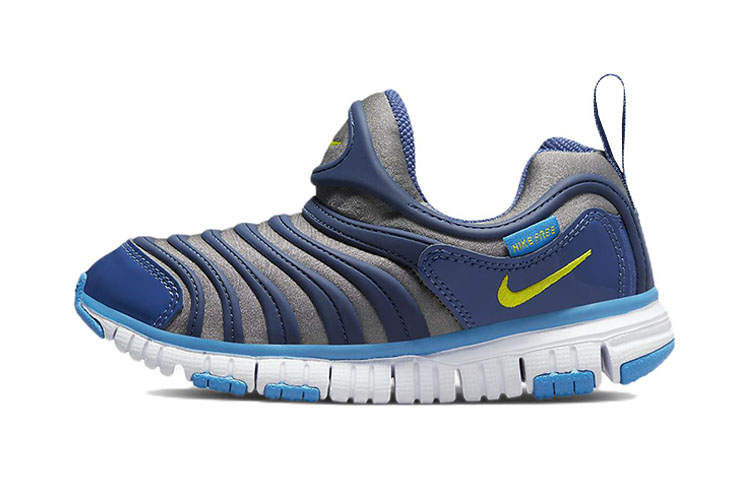 Nike Nike Dynamo Free Slip Resistant Cushioning Abrasion Resistant Low top Kids Lifestyle Shoes Blue Gray