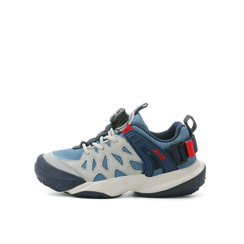Jeep Synthetic Leather, Textile Kids Lifestyle Shoes Gray Blue Kids'