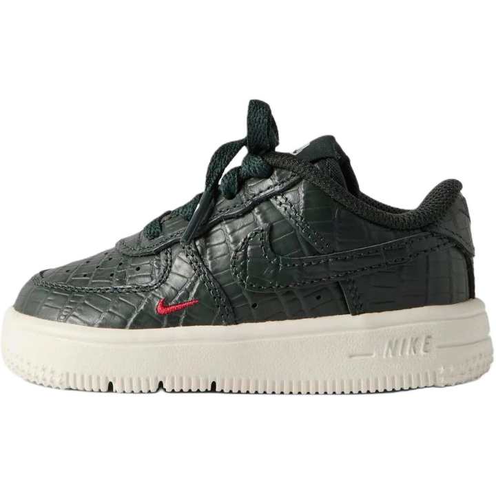 Nike KITH x Nike Air Force 1 Low top Toddler Shoes Dark Green Red Infant And Toddler