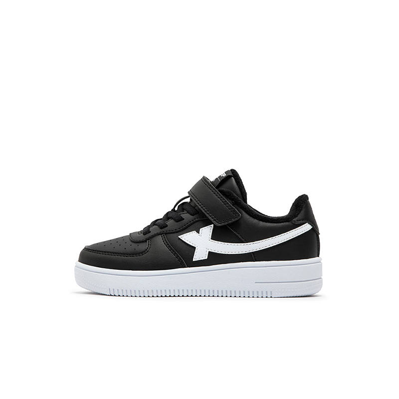 XTEP Comfortable Slip Resistant Abrasion Resistant Children's Cotton Shoes Black New White Children Aged 3 7 Years Old
