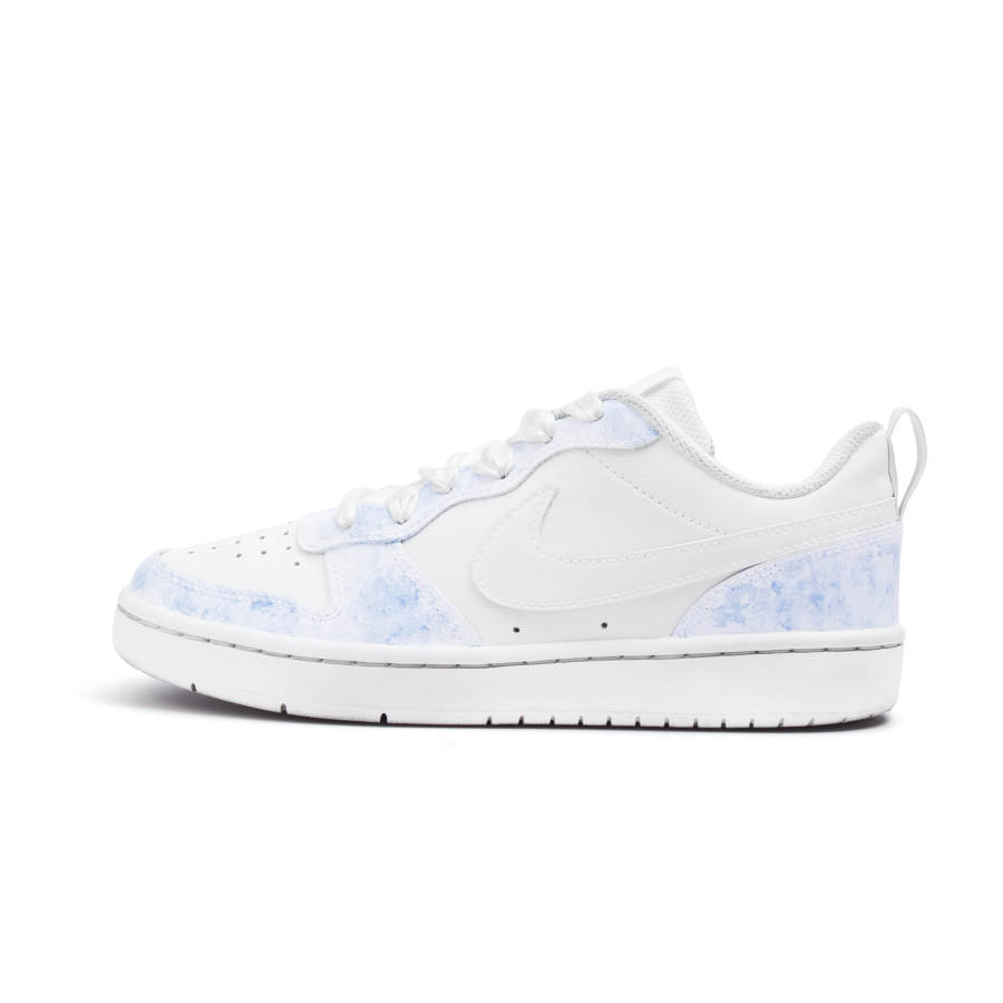 Nike Nike Court Borough Leather Slip Resistant Abrasion Resistant Low top Kids' Skateboarding Shoes Blue Teenagers