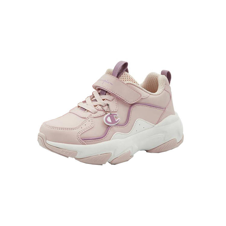 Champion Kids Synthetic Leather Comfortable Slip Resistant Slip Resistant Low top Kids Lifestyle Shoes Pink