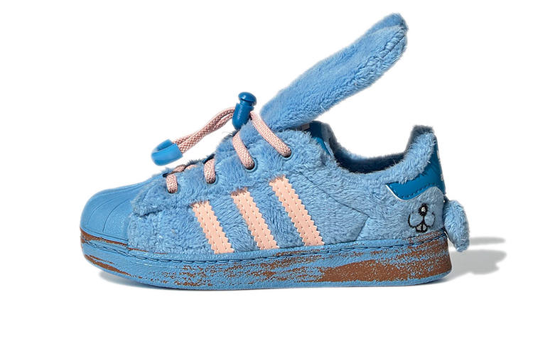 Adidas Originals SUPERSTAR 360 Abrasion Resistant Low top Toddler Shoes Blue Infant And Toddler