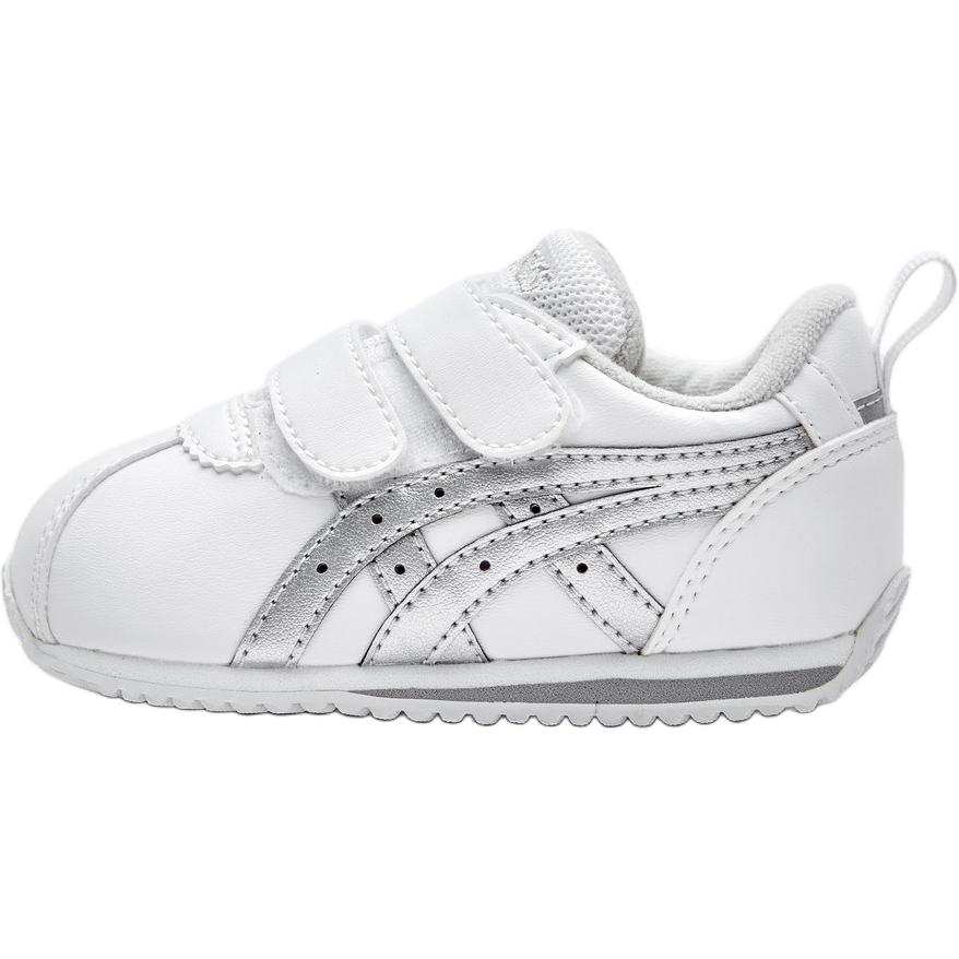 ASICS Suku Anti Kick, Abrasion Resistant, And Breathable Low top Toddler Shoes White/Silver Infant And Toddler