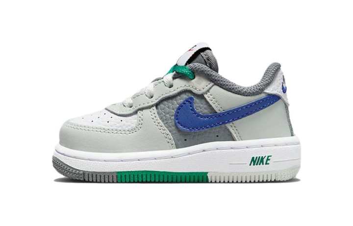 Nike Nike Air Force 1 Split Abrasion Resistant Breathable Abrasion Resistant Breathable Low top Toddler Shoes Blue Gray