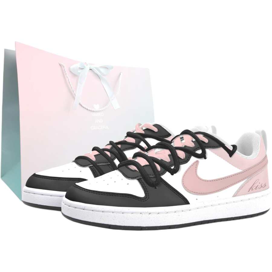 Nike Nike Court Borough Zero Gravity, Berry Academy, Special Shopping Bag Low top Kids' Skateboarding Shoes Pink Teenagers