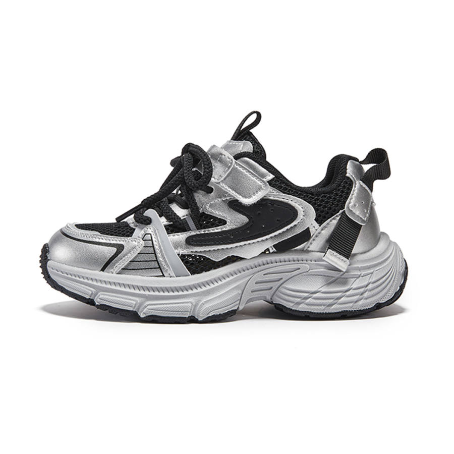 7-PE 7 PE Casual Shoes Dark Gray/Silver Gray Kids'