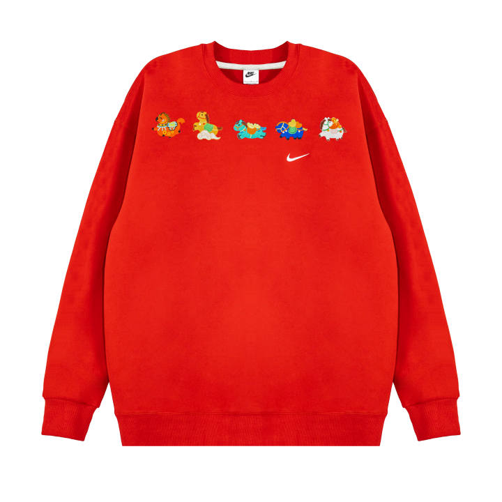 Nike Nike Sweatshirts Unisex Red Crew Neck Moderate Regular
