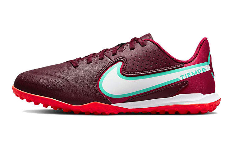 Nike Nike Tiempo Legend 9 Academy TF Slip Resistant Cushioning Abrasion Resistant Low top Kids' Soccer Shoes Red White Kids'