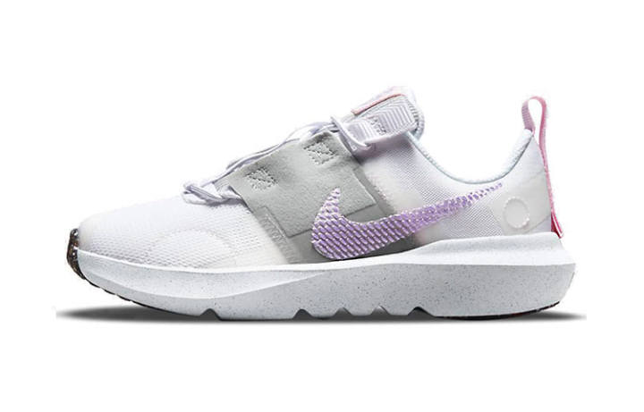Nike Nike Crater Impact Athletic Shoes White Gray Purple Children Aged 3 7 Years Old