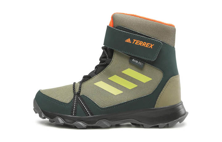 Adidas Adidas TerrexOther Comfortable Slip Resistant Abrasion Resistant High top Kids' Outdoor Boots Green Orange Kids'