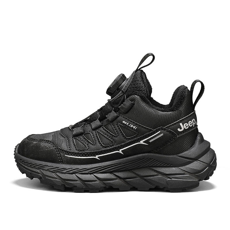 Jeep Athleisure Abrasion Resistant Thermal Abrasion Resistant Thermal Low top Kids' Running Shoes Black Kids'