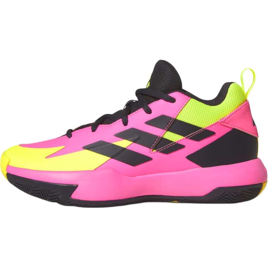Adidas Adidas Cross Em Up Slip Resistant Abrasion Resistant Mid top Children's Basketball Shoes Pink Black Kids'