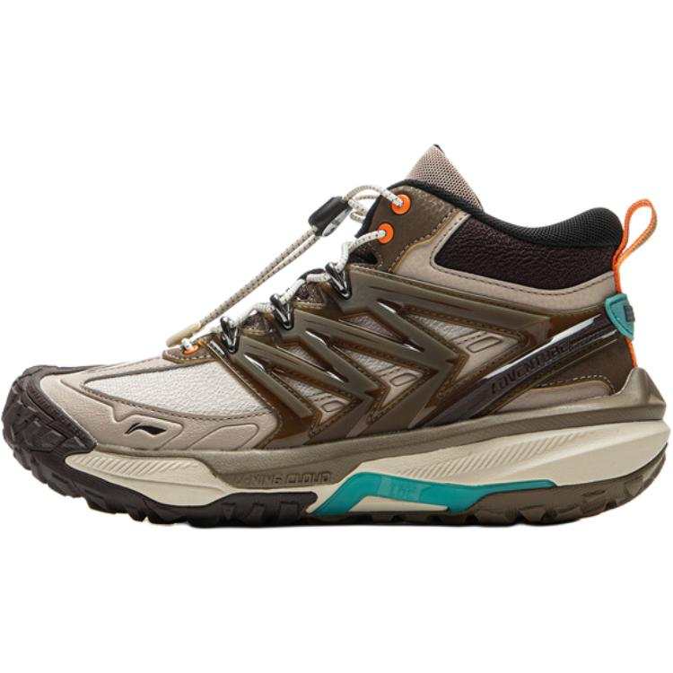 Li-Ning YOUNG Li Ning YOUNG Synthetic Leather Slip Resistant Abrasion Resistant High top Kids' Outdoor Shoes Beige Kids'