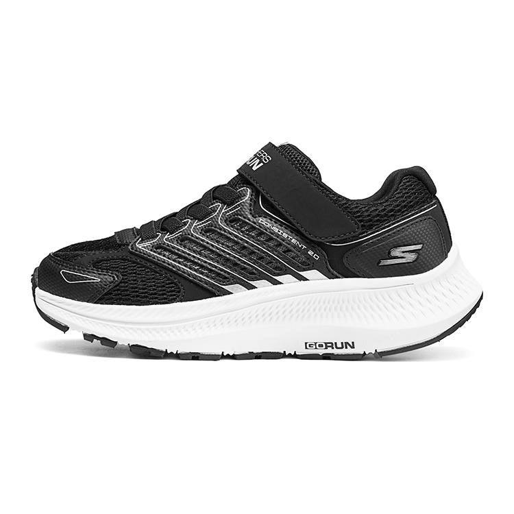 Skechers Synthetic Leather Anti Kick Rebound Breathable Low top Kids Lifestyle Shoes Black Kids'