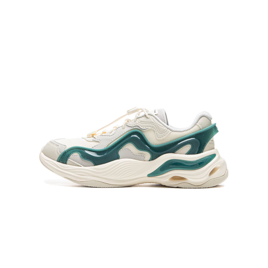 Li-Ning YOUNG Li Ning YOUNG Sports Life Collection Synthetic Leather, Textile Low top Kids Lifestyle Shoes Beige Green Kids'