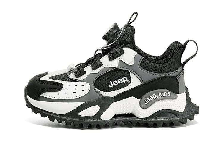 Jeep Anti Kick Abrasion Resistant Anti Kick And Abrasion Resistant Low top Kids' Running Shoes Black White Kids'
