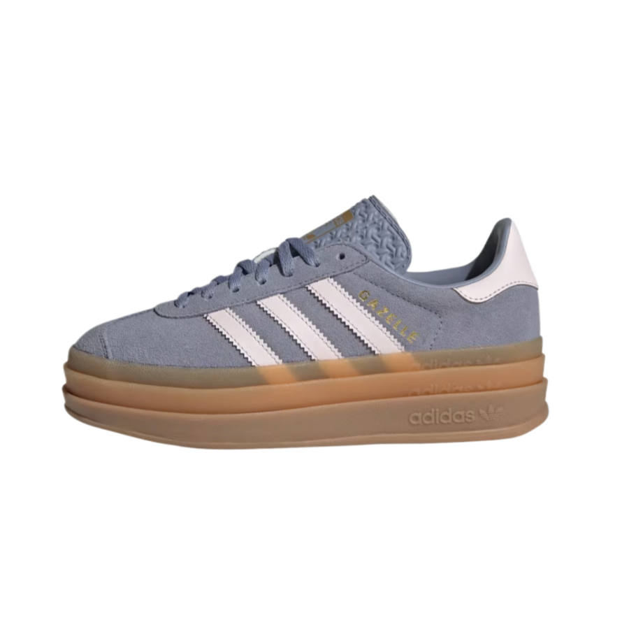 Adidas Originals GAZELLE BOLD Kids Lifestyle Shoes Silver Purple Pink Teenagers