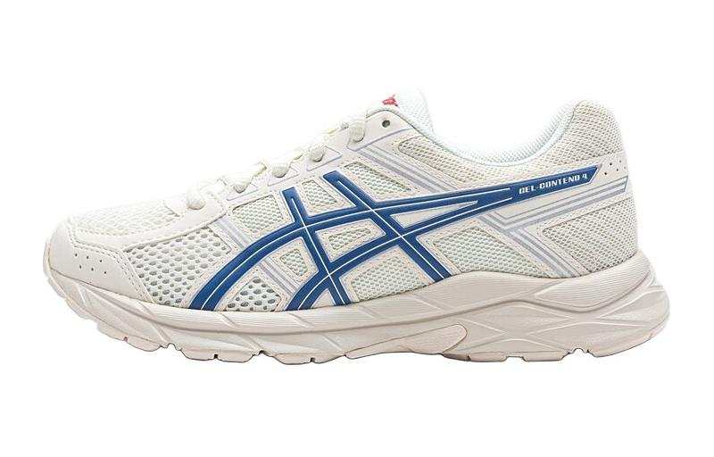 ASICS Gel Contend 4 Physical Fitness Test & Exam Cushioning Breathable Low top Kids' Running Shoes White Blue Unisex