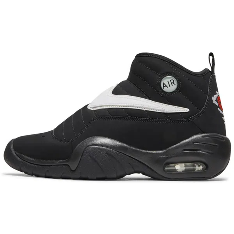 Nike Nike Air Shake Abrasion Resistant Mid top Children's Basketball Shoes Black Teenagers