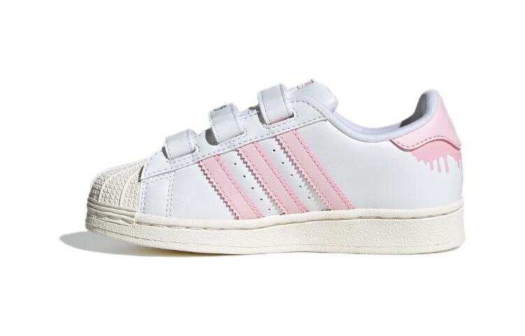 Adidas Originals SUPERSTAR Abrasion Resistant Low top Kids' Skateboarding Shoes Pink Children Aged 3 7 Years Old