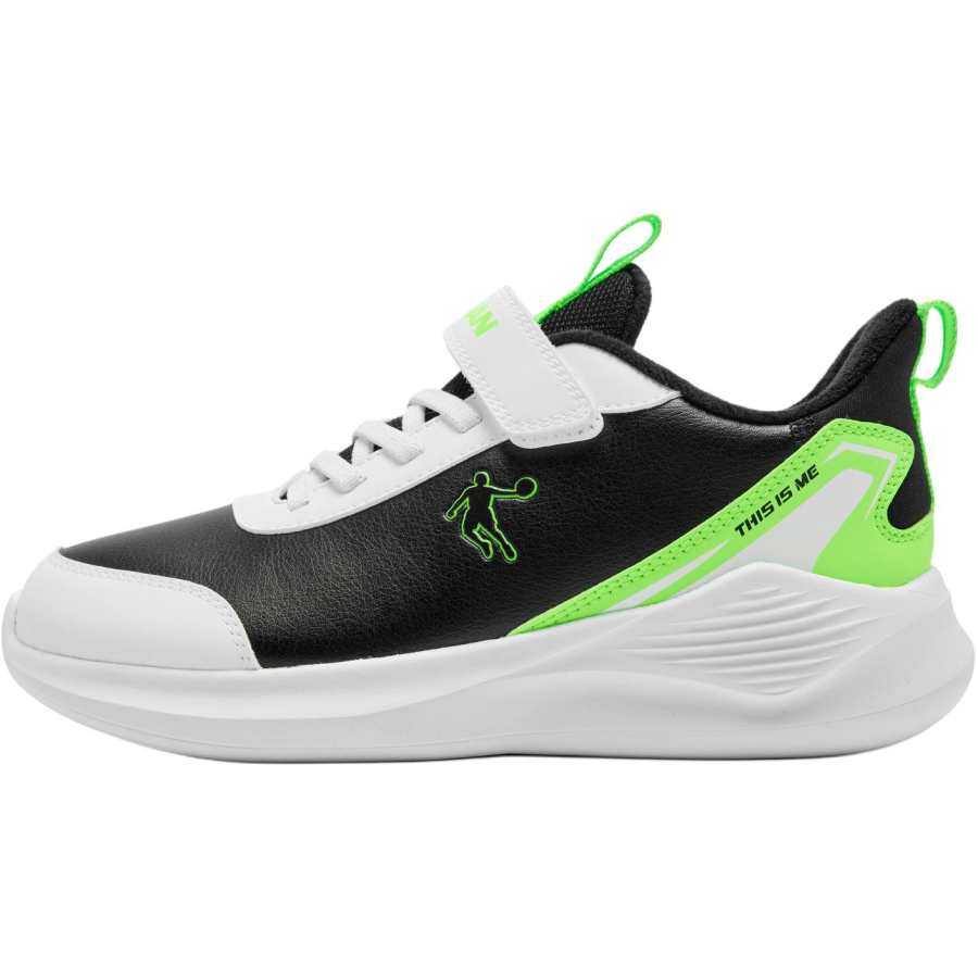 QIAODAN Comfortable Insulated Shoes Black White Green Teenagers