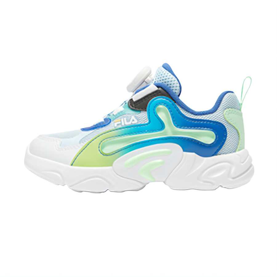 FILA KIDS Low top Kids' Running Shoes Glaze Grass Blue/FILA White Children Aged 3 7 Years Old