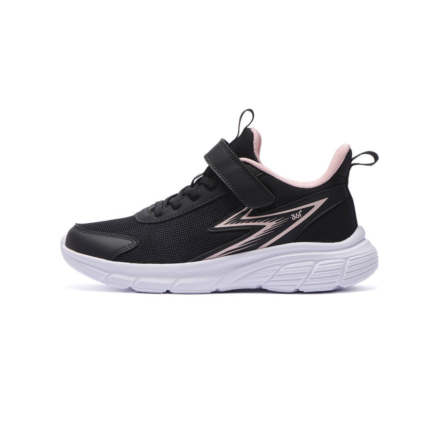 361°KIDS Synthetic Leather, Textile Low top Running Shoes Carbon Black/Sweetheart Pink Unisex