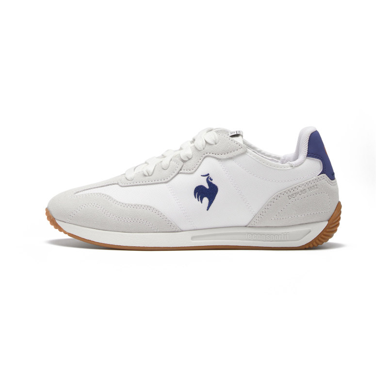 Le Coq Sportif Textile, Split Cow Leather Low top Casual Shoes Unisex White