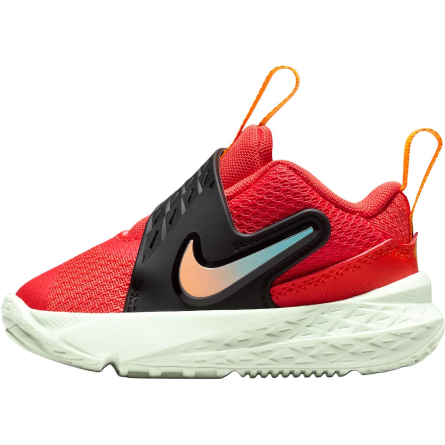 Nike Nike Team Hustle D 12 Slip Resistant Abrasion Resistant Low top Toddler Shoes Red/Black Infant And Toddler