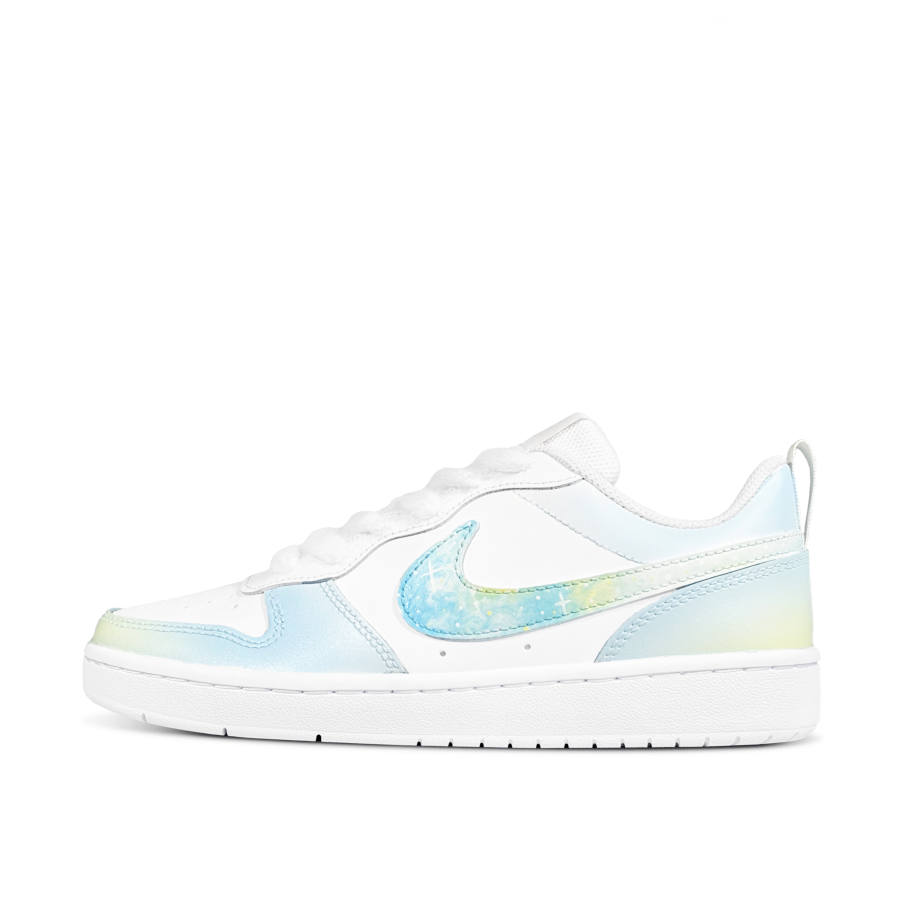 Nike Nike Court Borough Mountain And Galaxy Low top Kids' Skateboarding Shoes Green White Teenagers