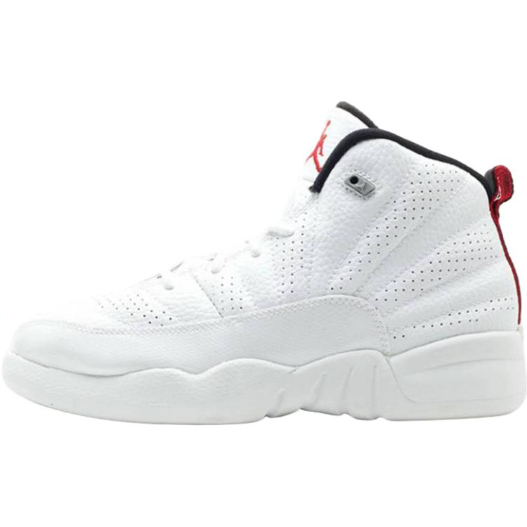 Jordan Jordan Air Jordan 12 Abrasion Resistant High top Children's Basketball Shoes White Kids'