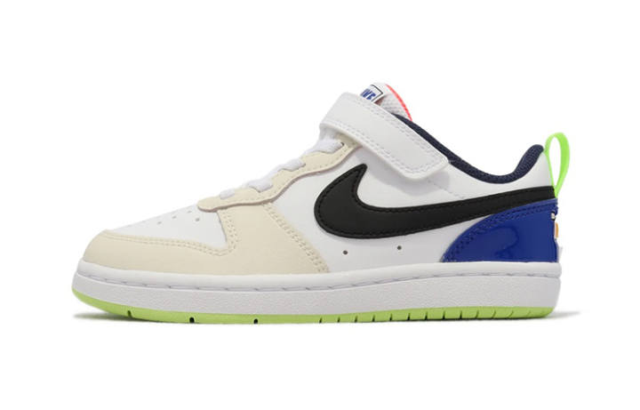 Nike Nike Court Borough 2 Low top Skateboard Shoes White Orange Children Aged 3 7 Years Old