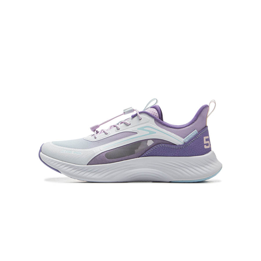 Li-Ning YOUNG Li Ning YOUNG Sports Life Collection Synthetic Leather, Textile Low top Kids Lifestyle Shoes White Purple