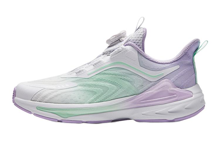 Antakids Yunyan Fabric Sports Slip Resistant Low top Running Shoes White Purple Green Teenagers