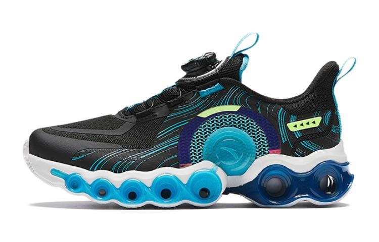 Antakids Energy Ring 9.0 Comfortable Slip Resistant Cushioning Abrasion Resistant Low top Running Shoes Black Blue
