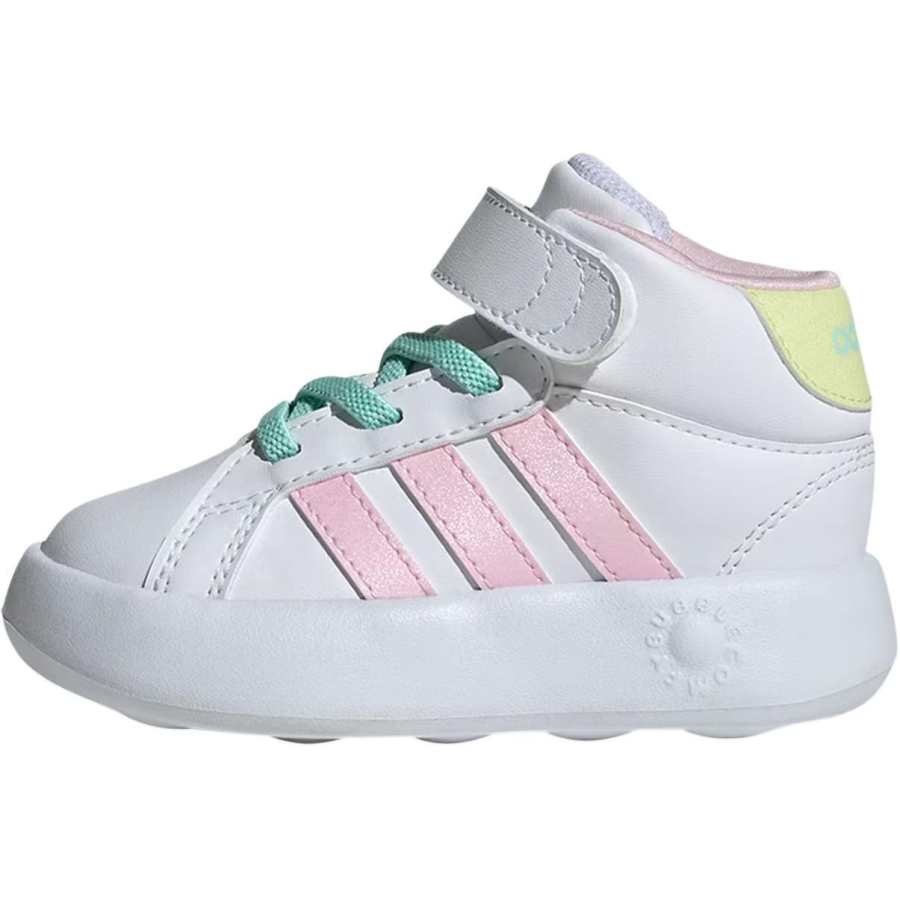 Adidas Adidas GRAND COURT Mid top Toddler Shoes White Pink Infant And Toddler
