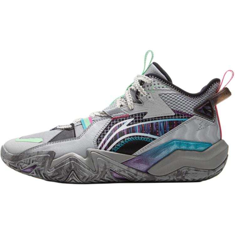 Li-Ning YOUNG Li Ning YOUNG Basketball Textile, Synthetic Leather Children's Basketball Shoes Gray