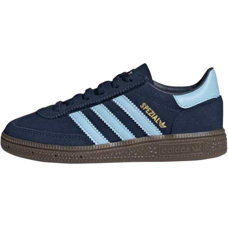 Adidas Originals HANDBALL SPEZIAL Classic And Versatile Low top Kids' Skateboarding Shoes Blue