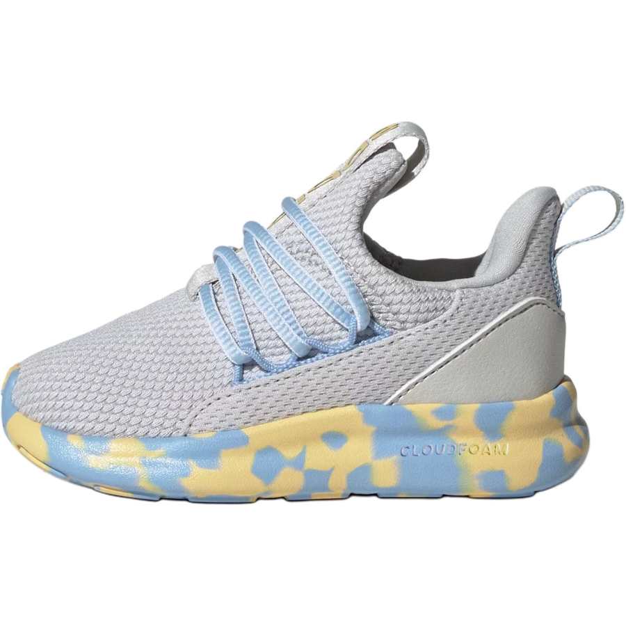 Adidas Adidas LITE RACER ADAPT 7.0 Soft And Comfortable Slip Resistant Abrasion Resistant Low top Toddler Shoes Gray
