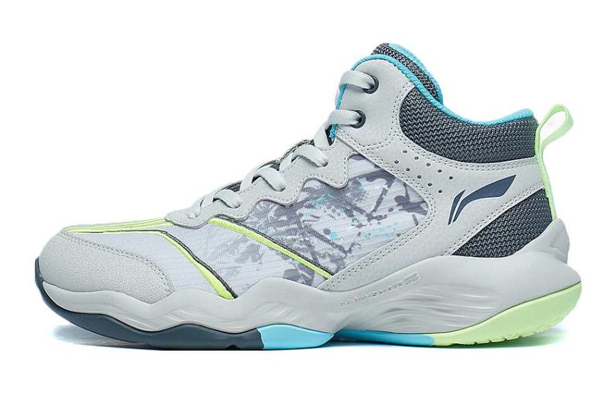 Li-Ning YOUNG Li Ning YOUNG Boundary Breaker Low top Children's Basketball Shoes Microcrystalline Gray, Thunderstorm Gray Kids'