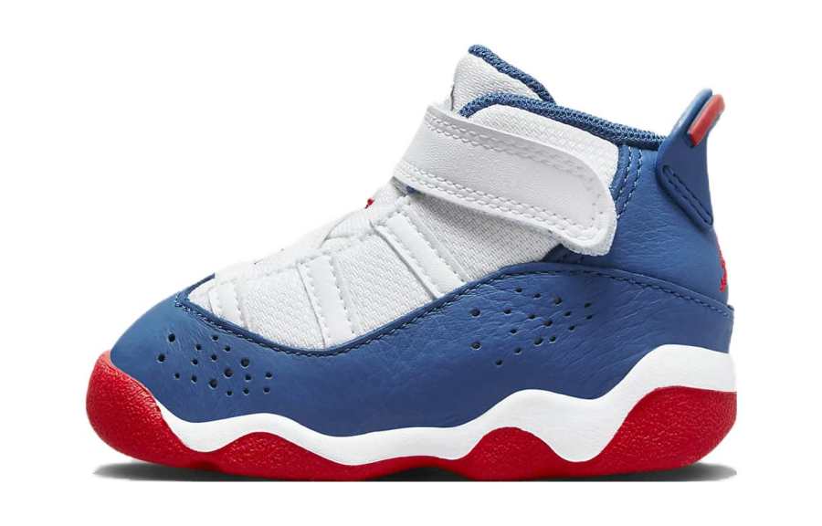 Jordan Jordan Air Jordan 6 Rings Slip Resistant Anti Kick High top Toddler Shoes Blue Infant And Toddler
