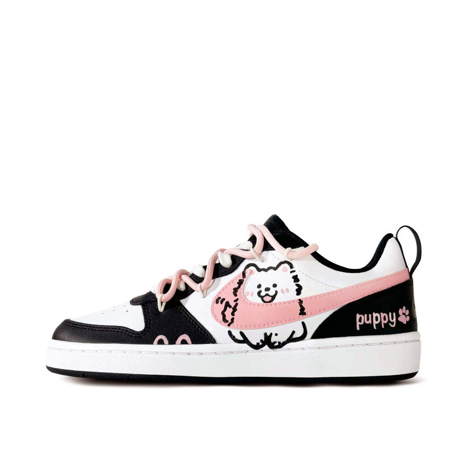 Nike Nike Court Borough Samoyed Low top Kids' Skateboarding Shoes Black Pink Unisex
