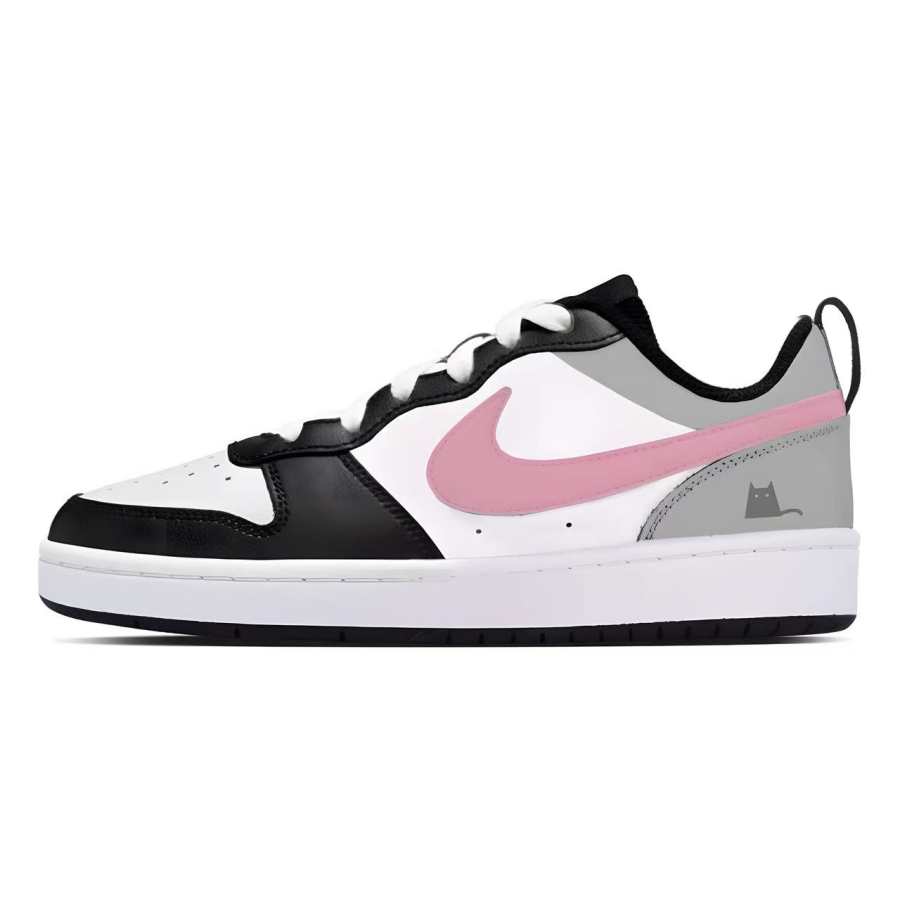 Nike Nike Court Borough Balance Cat Leather Abrasion Resistant Abrasion Resistant Low top Skateboard Shoes Kids'