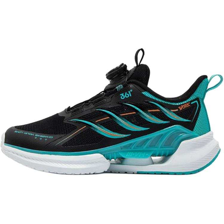 361°KIDS Soft And Comfortable Low top Running Shoes Black Green Teenagers